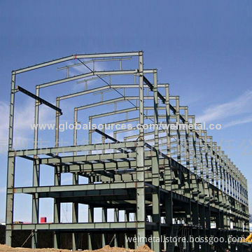 Two-story Steel Structure Building, PVC or Aluminum Alloy Windows, 0.5/0.6mm Galvanized Sheet